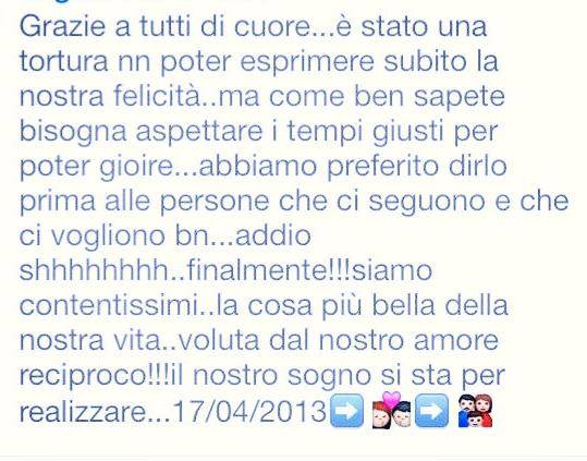 Eugenio Colombo su Instagram parla della gravidanza di Francesca Del Taglia: “Siamo contentissimi.. la cosa più bella della nostra vita!” preview
