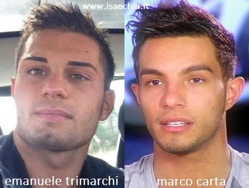 Somiglianza tra Emanuele Trimarchi e Marco Carta