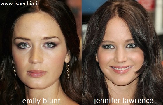 Somiglianza tra Emily Blunt e Jennifer Lawrence