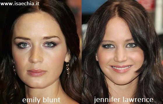 Somiglianza tra Emily Blunt e Jennifer Lawrence preview