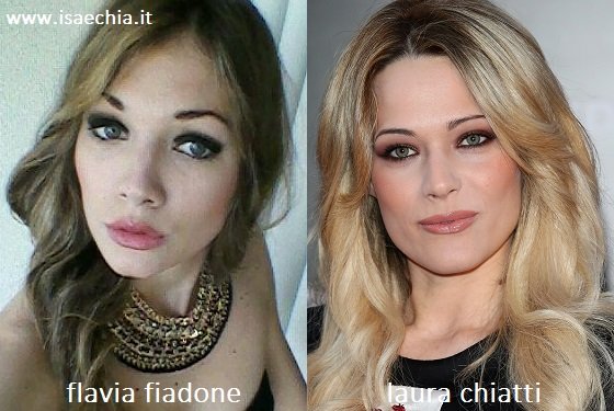 Somiglianza tra Flavia Fiadone e Laura Chiatti
