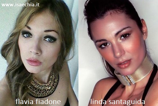 Somiglianza tra Flavia Fiadone e Linda Santaguida