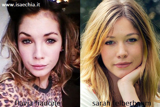 Somiglianza tra Flavia Fiadone e Sarah Felberbaum preview