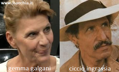 Somiglianza tra Gemma Galgani e Ciccio Ingrassia