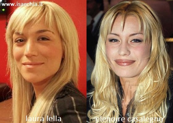 Somiglianza tra Laura Lella ed Elenoire Casalegno