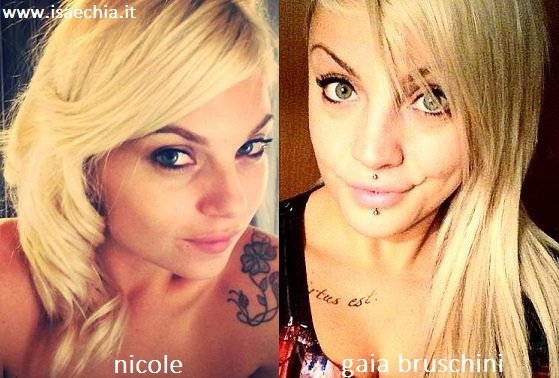 Somiglianza tra Nicole Biondi e Gaia Bruschini