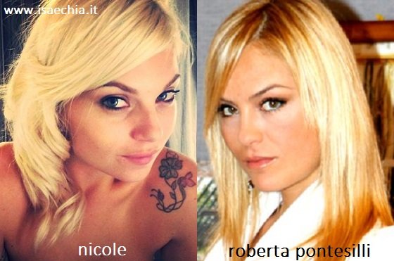 Somiglianza tra Nicole Biondi, e Roberta Pontesilli