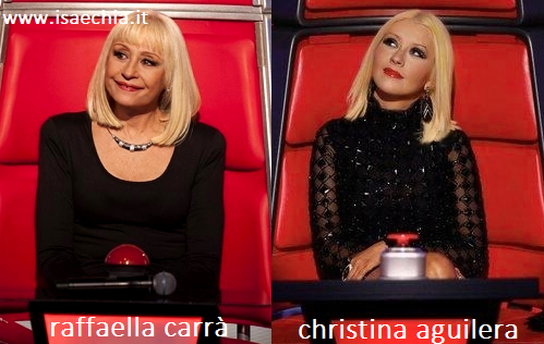 Somiglianza tra Raffaella Carrà e Christina Aguilera preview