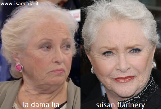 Somiglianza tra la dama Lia e Susan Flannery