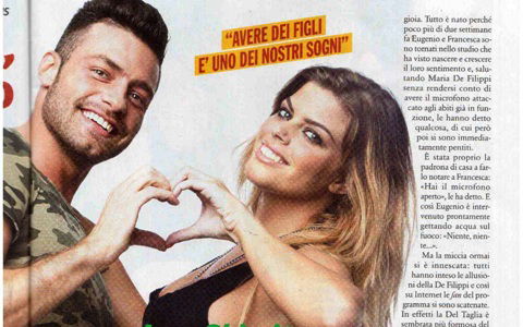 Francesca Del Taglia e Eugenio Colombo: “Certo che vivremo in tre, ma è presto per giurarlo” / Una casa tutta per noi due article-post