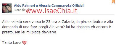 Aldo Palmeri: alcune fan lo incontrano ieri sera a Catania. E lui confida: “Alessia Cammarota mi piace davvero” preview