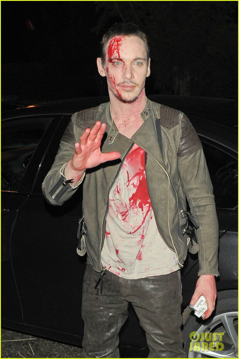 Jonathan Rhys Meyers looks bloody for Halloween **USA ONLY**