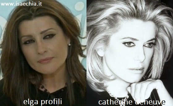 Somiglianza tra Elga Profili e Catherine Deneuve