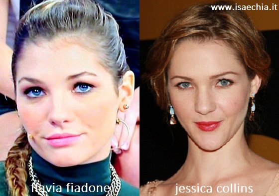 Somiglianza tra Flavia Fiadone e Jessica Collins