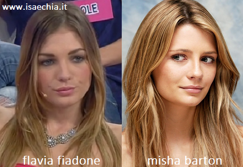Somiglianza tra Flavia Fiadone e Mischa Barton preview
