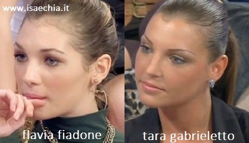 Somiglianza tra Flavia Fiadone e Tara Gabrieletto