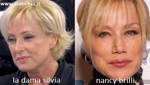 Somiglianza tra la dama Silvia e Nancy Brilli