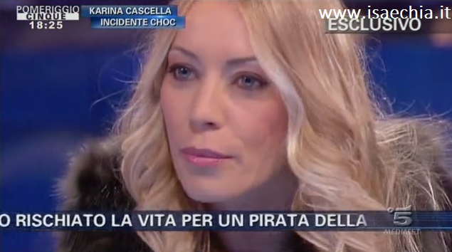 Karina Cascella ospite a Pomeriggio Cinque: ‘Ho rischiato la vita per un pirata della strada’