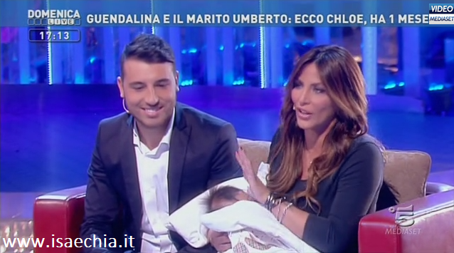 Guendalina Tavassi, Umberto D’Aponte e la piccola Chloe ospiti a ‘Domenica Live’: foto e video preview