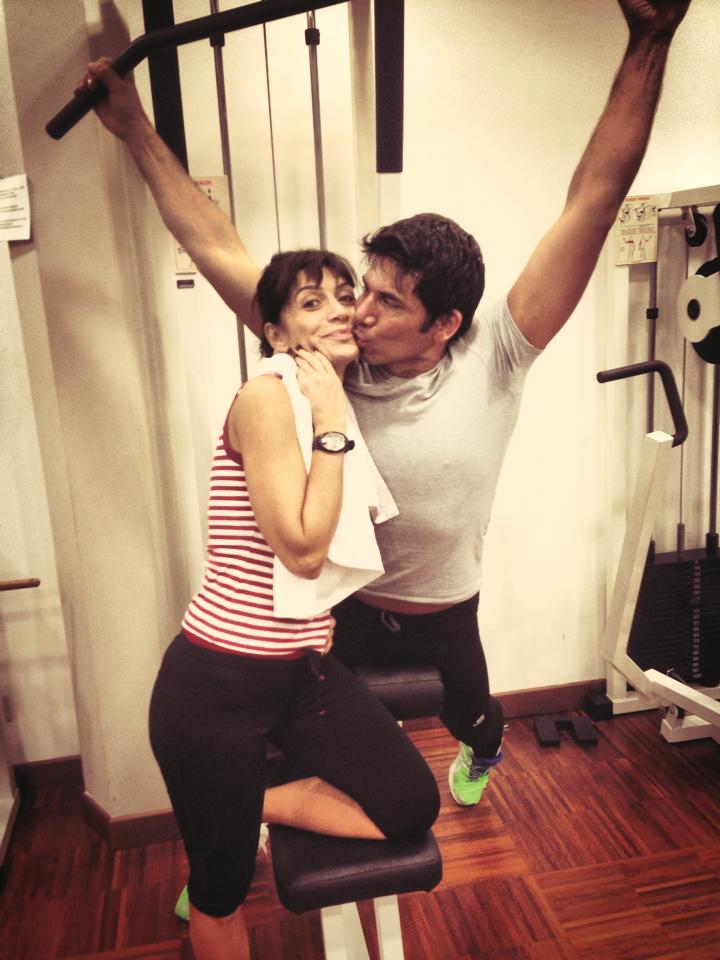 Barbara De Santi e Franco Garna in palestra in previsione delle abbuffate natalizie: foto preview