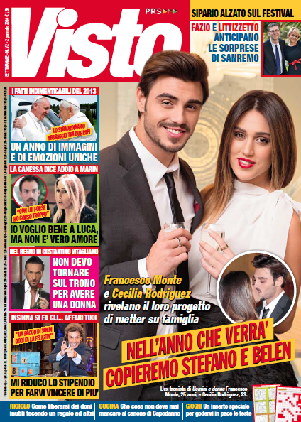 Francesco Monte e Cecilia Rodriguez coppia dell’anno in copertina sul prossimo numero di ‘Visto’ article-post
