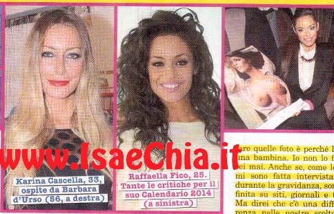 Karina Cascella: “La sincerità è sempre un bene!” / “Raffaella Fico? Quasi porno!” e la Fico risponde: “Lei in ospedale per giochi erotici!” preview