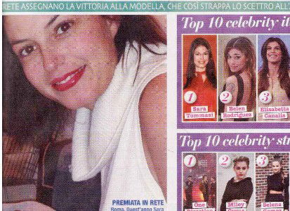 Sara Tommasi: “Sul web batto tutte…anche Belen Rodriguez” preview