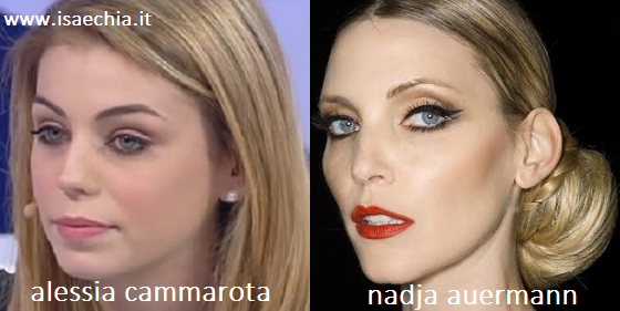 Somiglianza tra Alessia Cammarota e Nadja Auermann