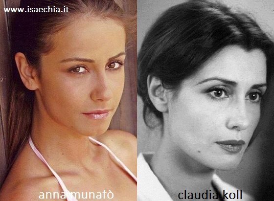 Somiglianza tra Anna Munafò e Claudia Koll