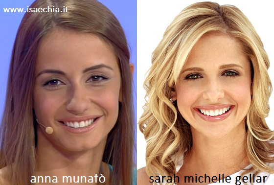 Somiglianza tra Anna Munafò e Sarah Michelle Gellar preview