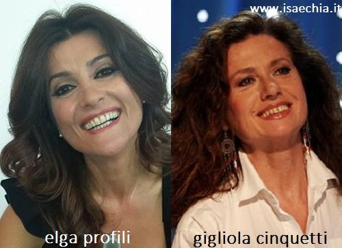 Somiglianza tra Elga Profili e Gigliola Cinquetti