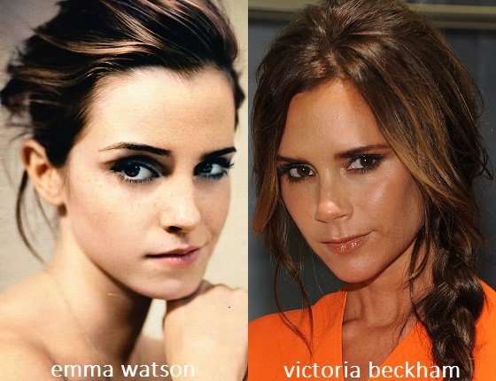 Somiglianza tra Emma Watson e Victoria Beckham