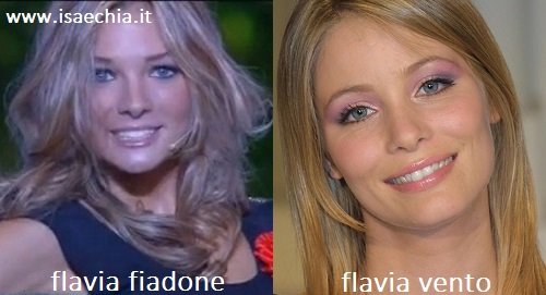 Somiglianza tra Flavia Fiadone e Flavia Vento