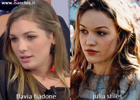 Somiglianza tra Flavia Fiadone e Julia Stiles article-post