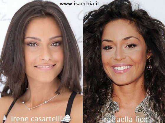 Somiglianza tra Irene Casartelli e Raffaella Fico