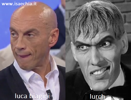 Somiglianza tra Luca Biagini e Lurch de 'La famiglia Addams'