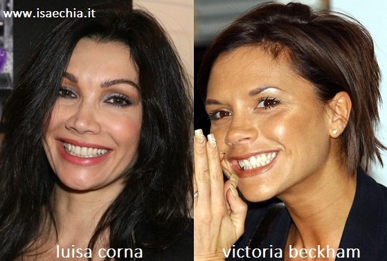 Somiglianza tra Luisa Corna e Victoria Beckham