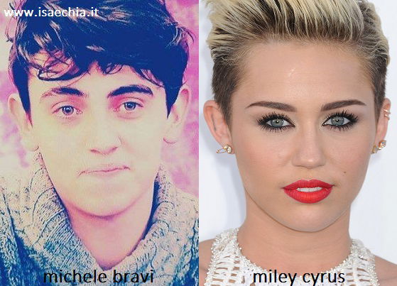 Somiglianza tra Michele Bravi e Miley Cyrus preview