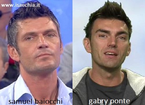 Somiglianza tra Samuel Baiocchi e Gabry Ponte