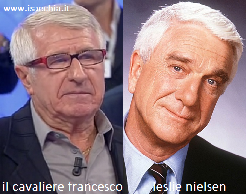 Somiglianza tra il cavaliere Francesco e Leslie Nielsen preview