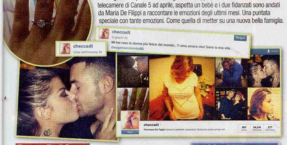 Visto nella rete: Per la sua Francesca Del Taglia, Eugenio Colombo ha una sorpresa…brillante / Belen Rodriguez svela l’album delle nozze preview