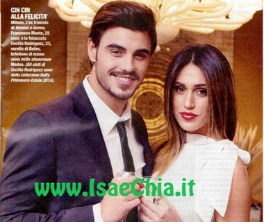 Francesco Monte e Cecilia Rodriguez: “Anche lassù nel cielo c’è chi brinda per noi!” preview