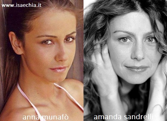 Somiglianza tra Anna Munafò e Amanda Sandrelli