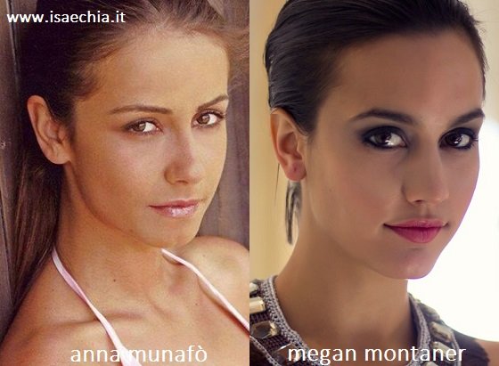 Somiglianza tra Anna Munafò e Megan Montaner