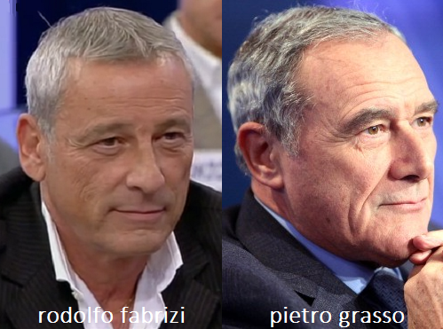 Somiglianza tra Rodolfo Fabrizi e Pietro Grasso