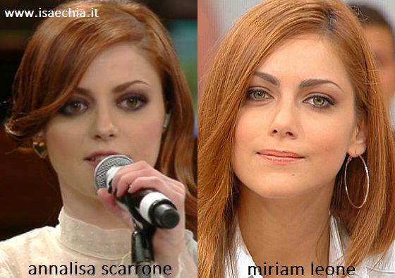 Somiglianza tra Annalisa Scarrone e Miriam Leone preview