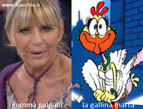 Somiglianza tra Gemma Galgani e la gallina Marta
