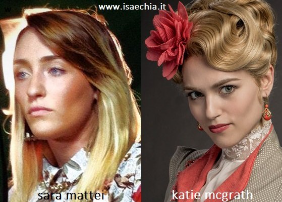 Somiglianza tra Sara Mattei e Katie McGrath