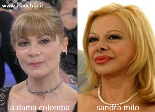 Somiglianza tra la dama Colomba e Sandra Milo