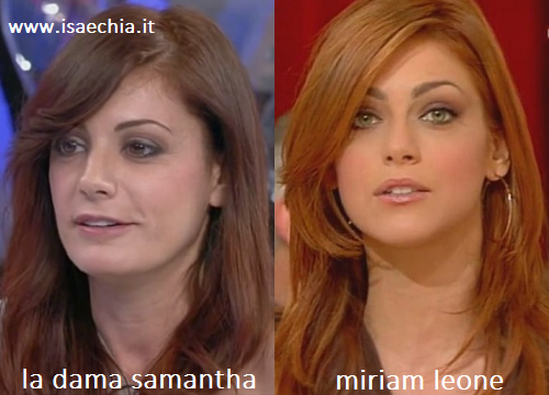 Somiglianza tra la dama Samanta e Miriam Leone preview